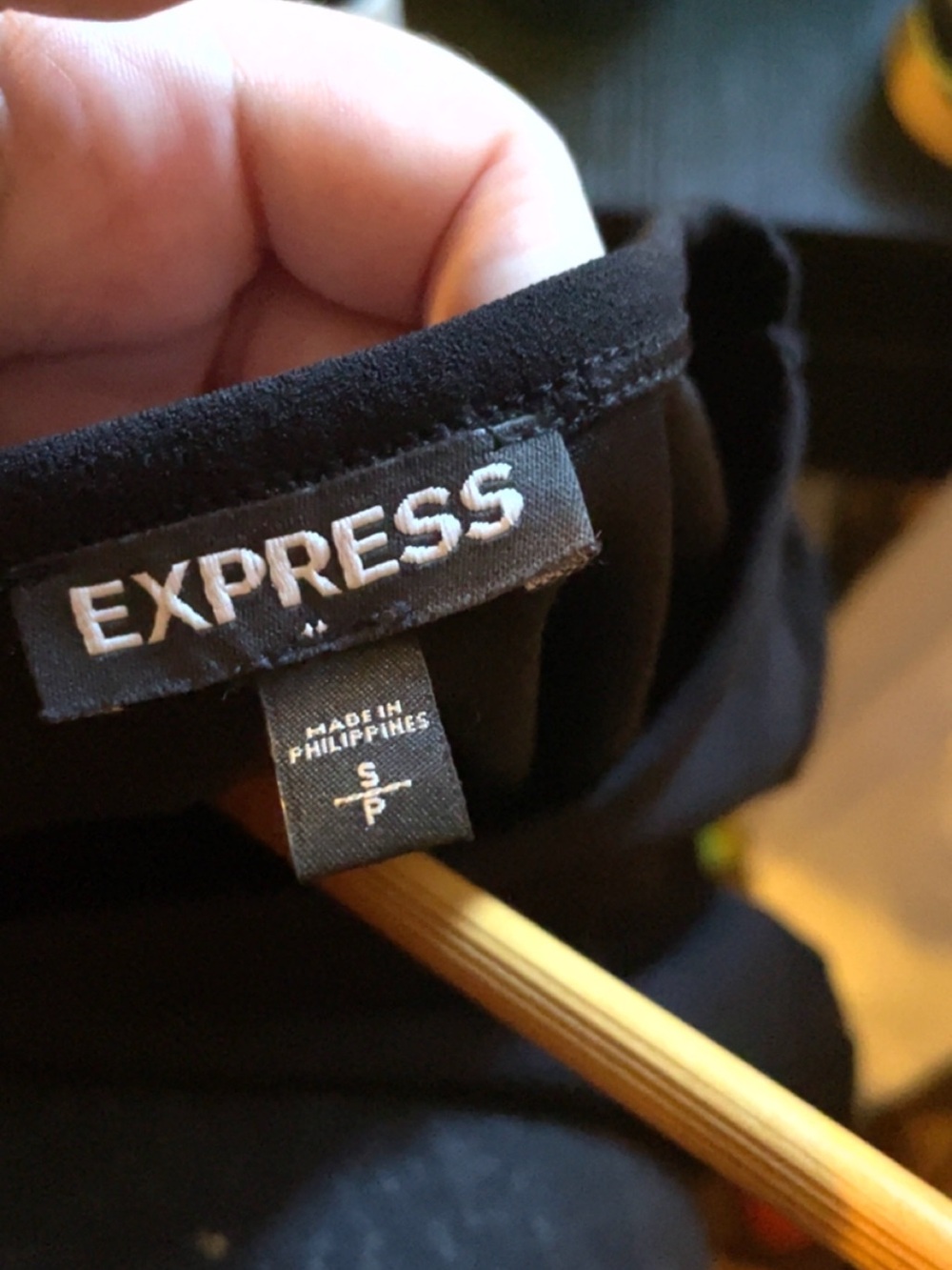 Express Black Lace-Up Cropped Long Sleeve Sweatshirt - Picture 2 of 2